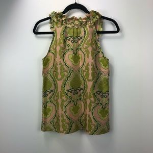 J Crew Size XS 100% Silk Ruffled top